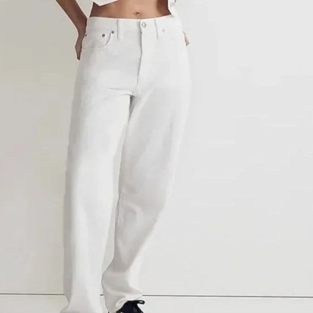 Madewell Slouchy Boyjean in Tile White